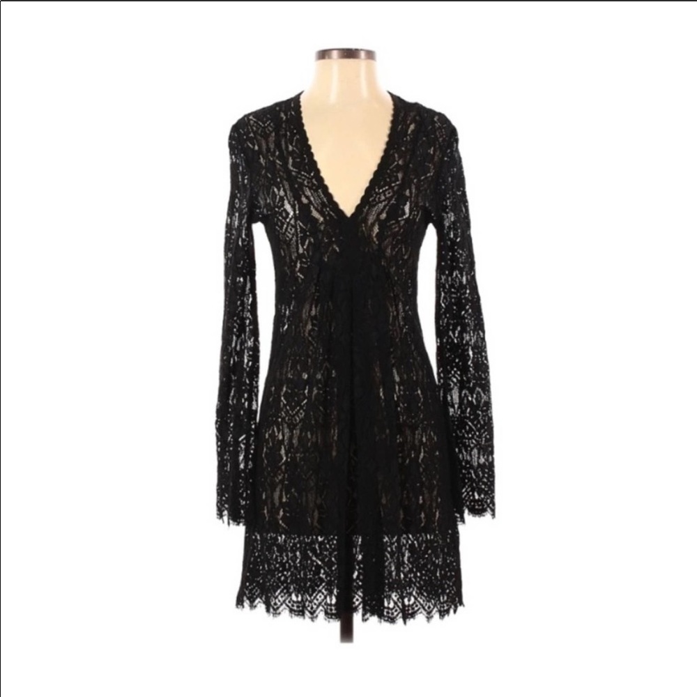 Melissa Odabash REVOLVE Black lace mini Dress sz S